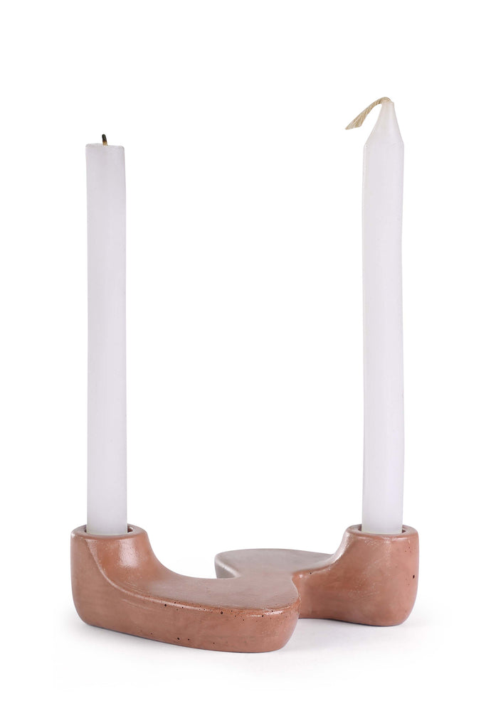 Casa Amarosa - "S" Style Nordic Candle Holder - Brown -