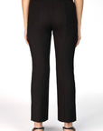 Nelle Atelier - The Phillip Petite High Waisted Slit Pant - Onyx -