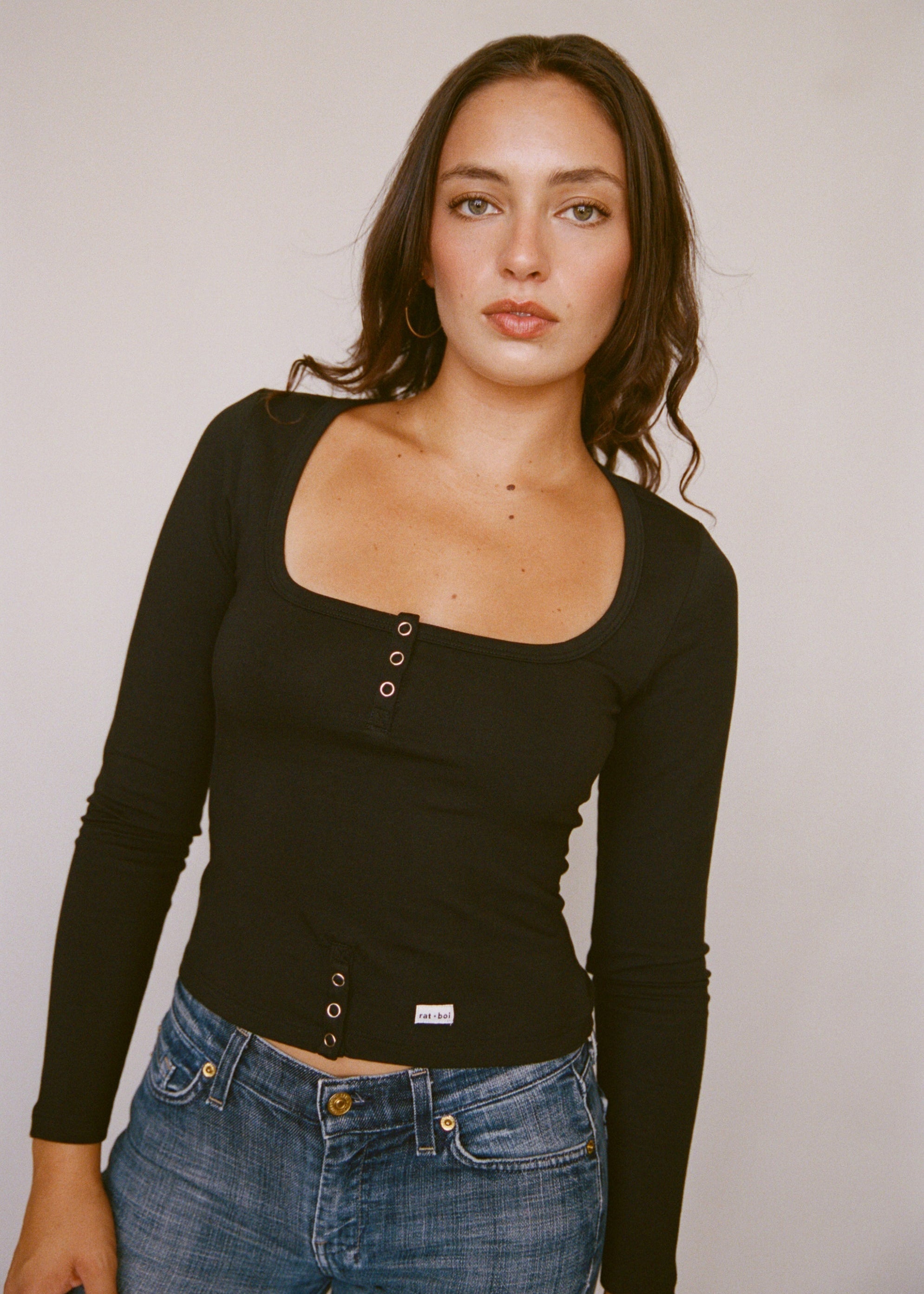 Rat Boi - Butterfly Snap Top - Onyx -