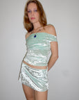 Campbell & Kramer - Olympia Skirt - Sage Velvet -
