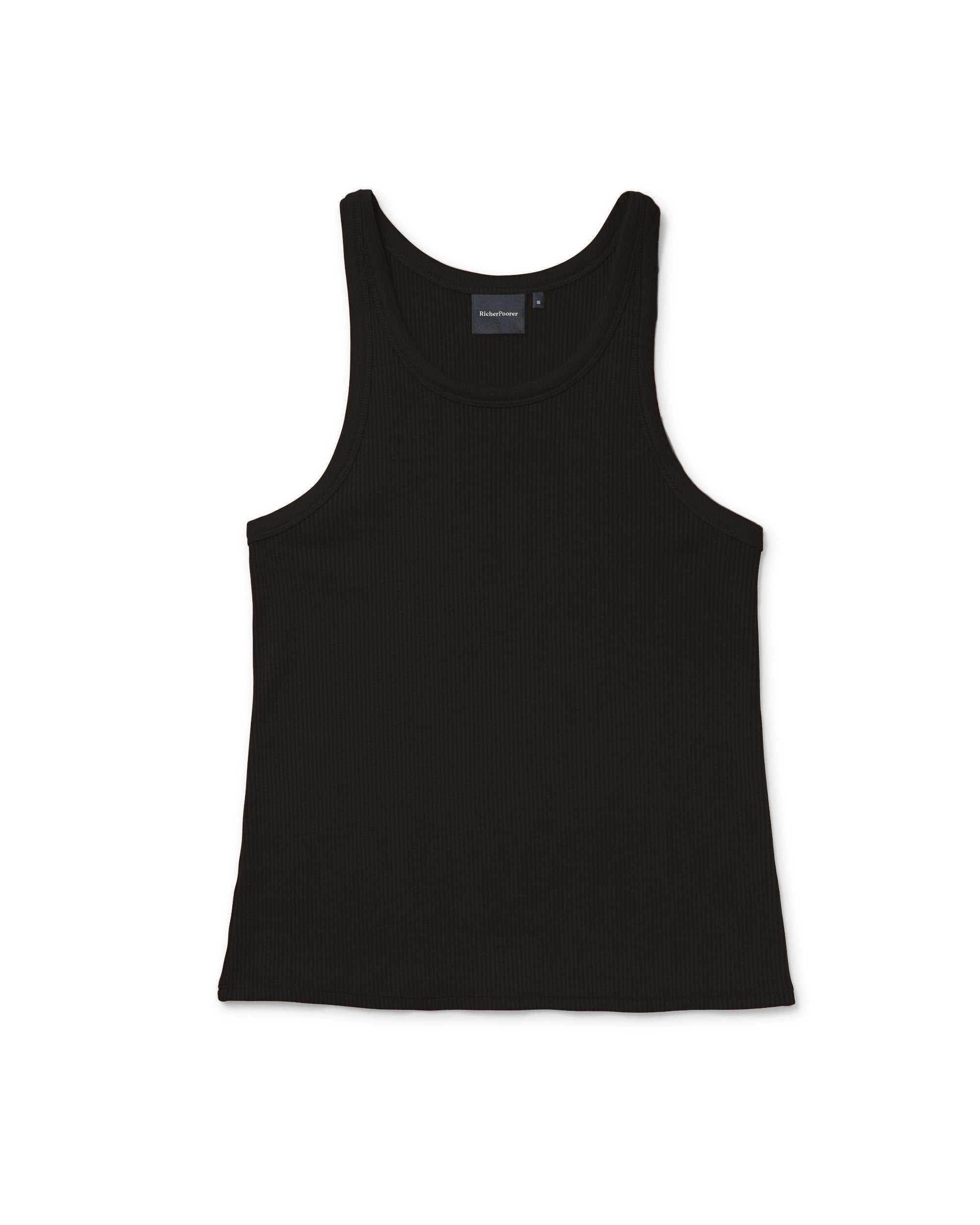 Andie Swim - Womens Vintage Rib Tank - Lyocell Rib Knit - Black -
