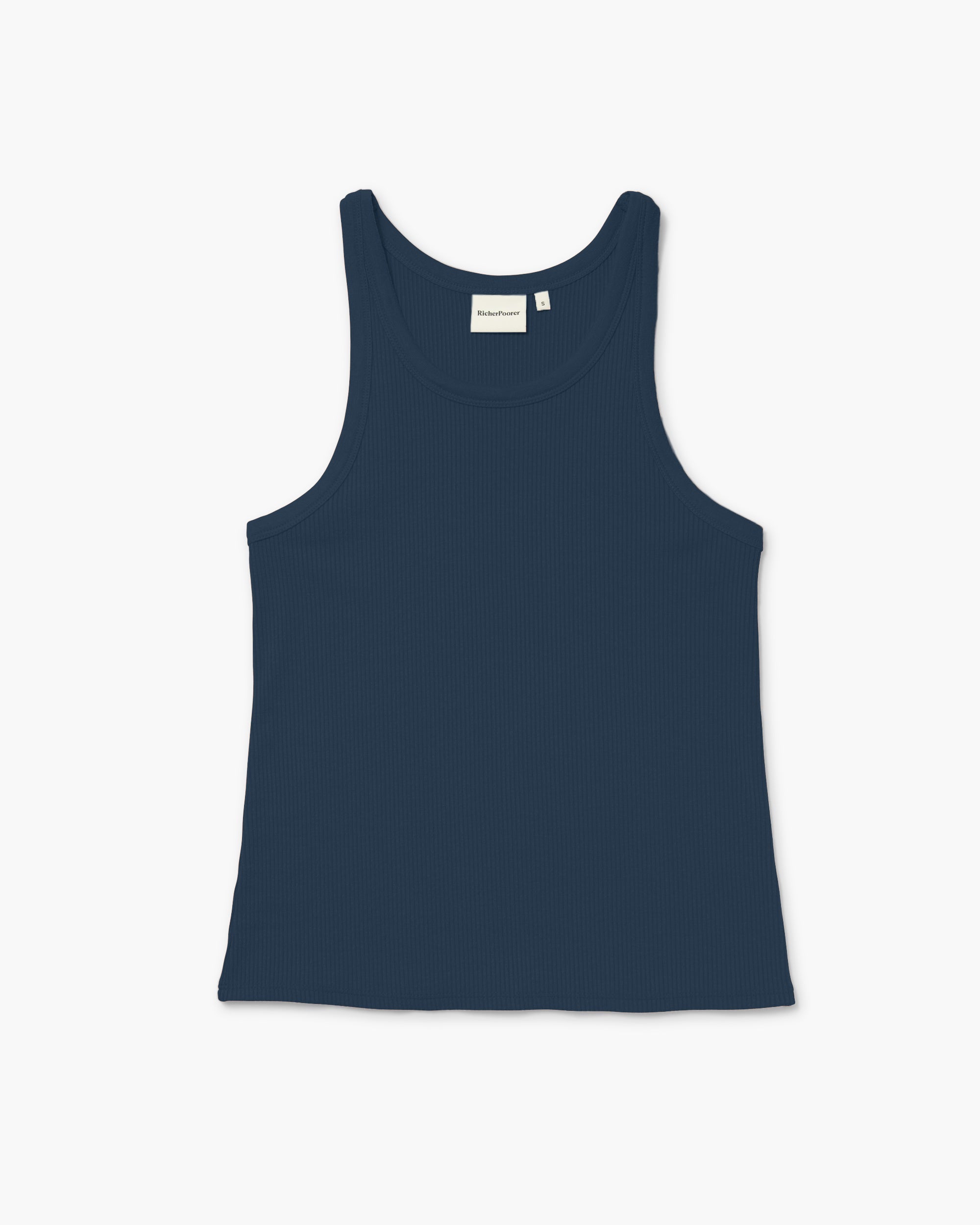 Andie Swim - Womens Vintage Rib Tank - Lyocell Rib Knit - Moonlit Ocean -