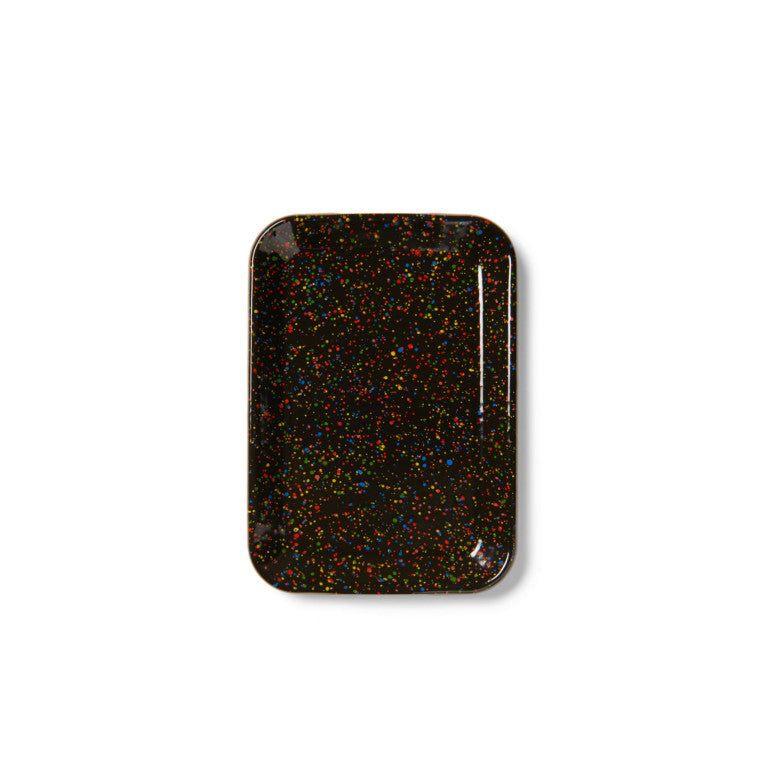 Crow Canyon Home - Rainbow Falls Rectangle Tray - Black -