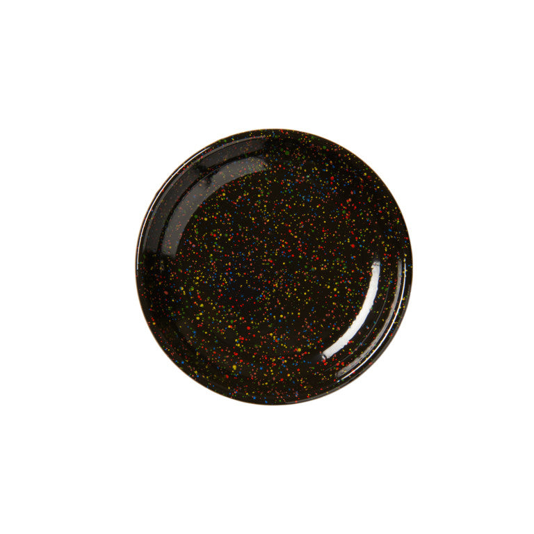 Crow Canyon Home - Rainbow Falls Coupe Salad Plate, Black -