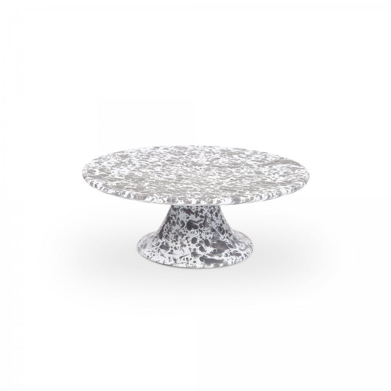 Crow Canyon Home - Splatter Cake Stand, Grey -