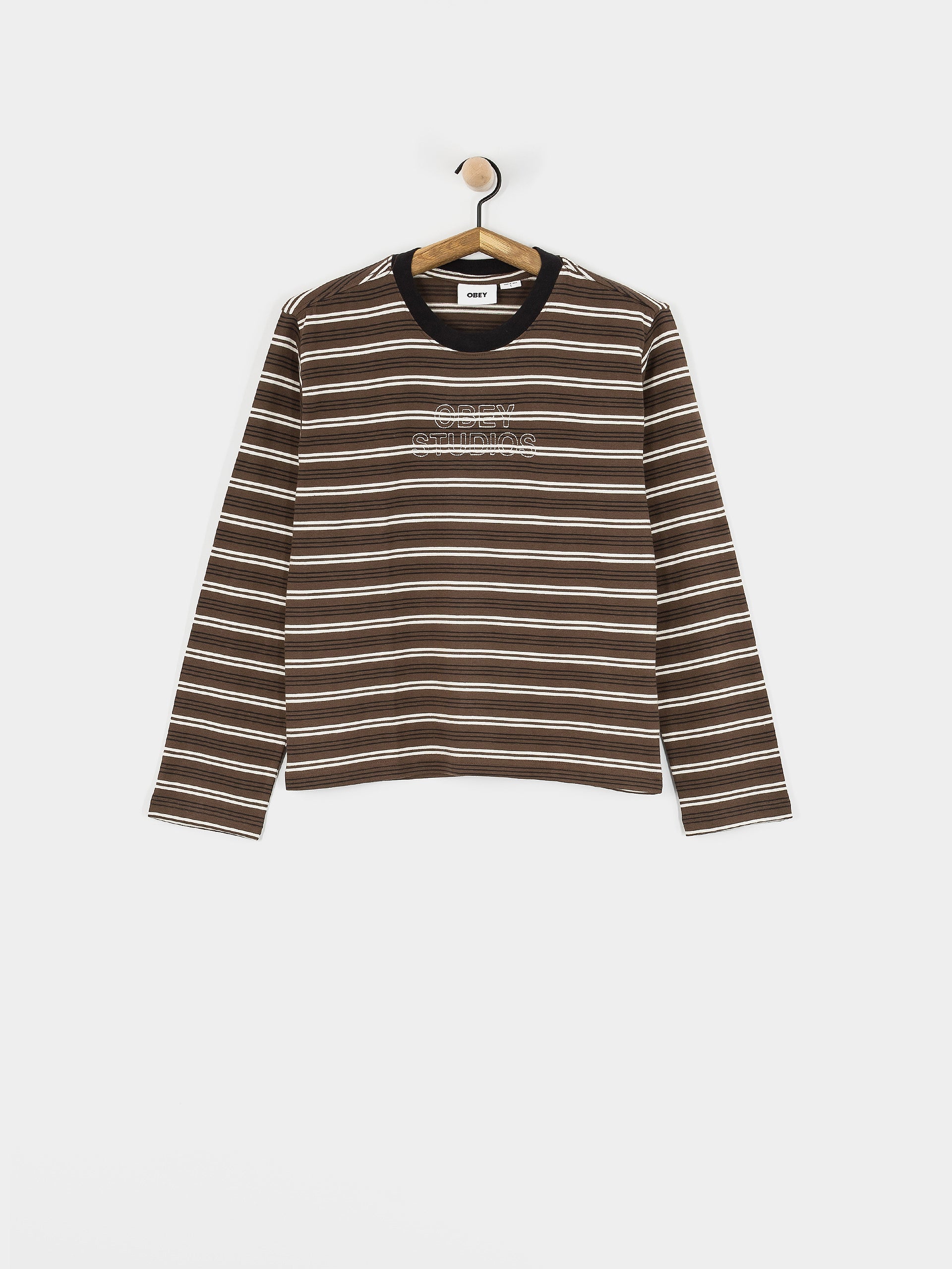 Obey - Louie Stripe Long Sleeve - Mushroom Multi -