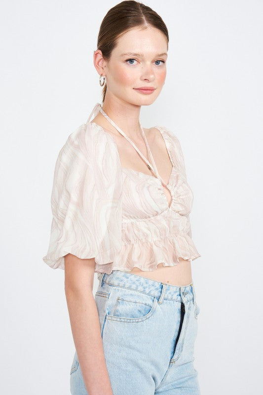 Penny Ruched Crop Top