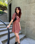 Whimsy & Row - Dena Dress in Rhubarb Floral -