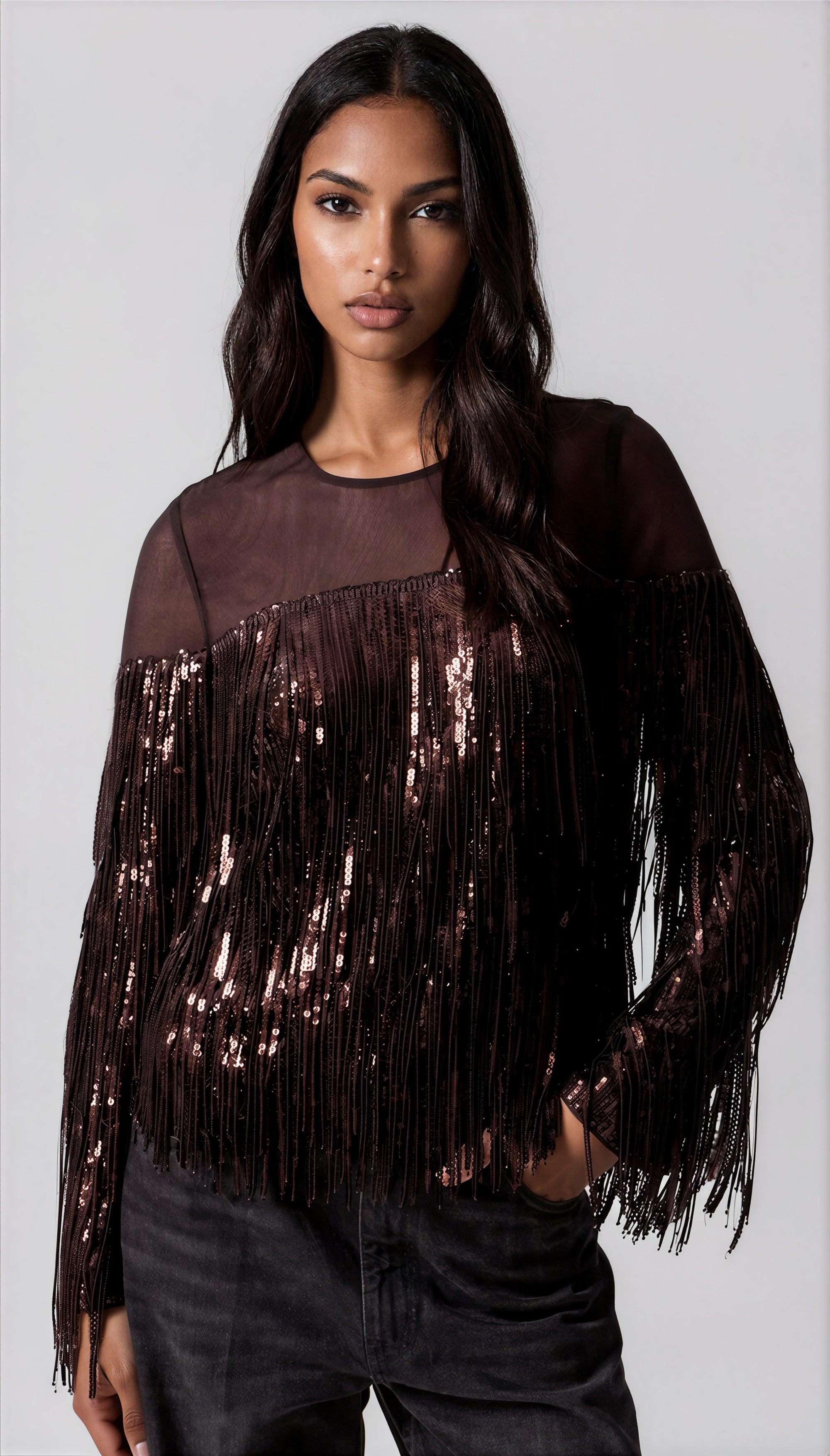 & Other Stories - Renee Sequin Top - Brown -
