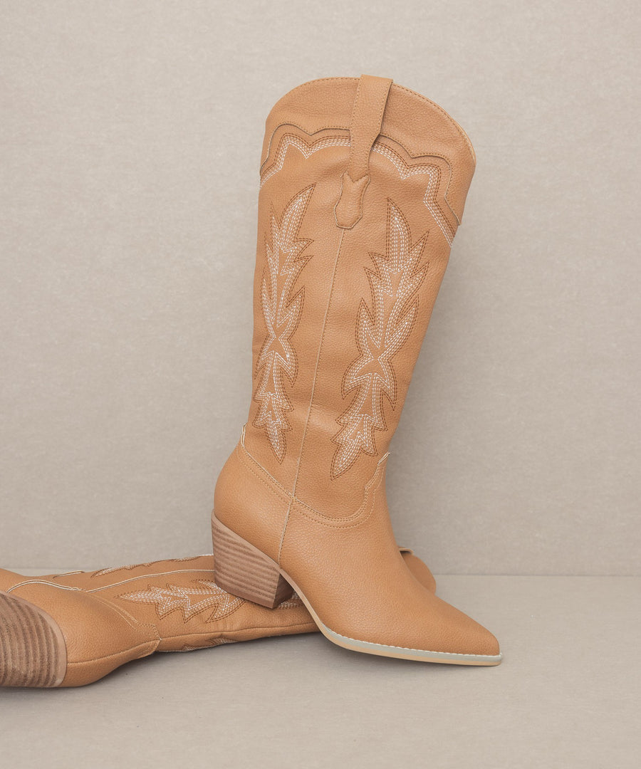 Embroidered Cowboy Boot - Ainsley - offe market
