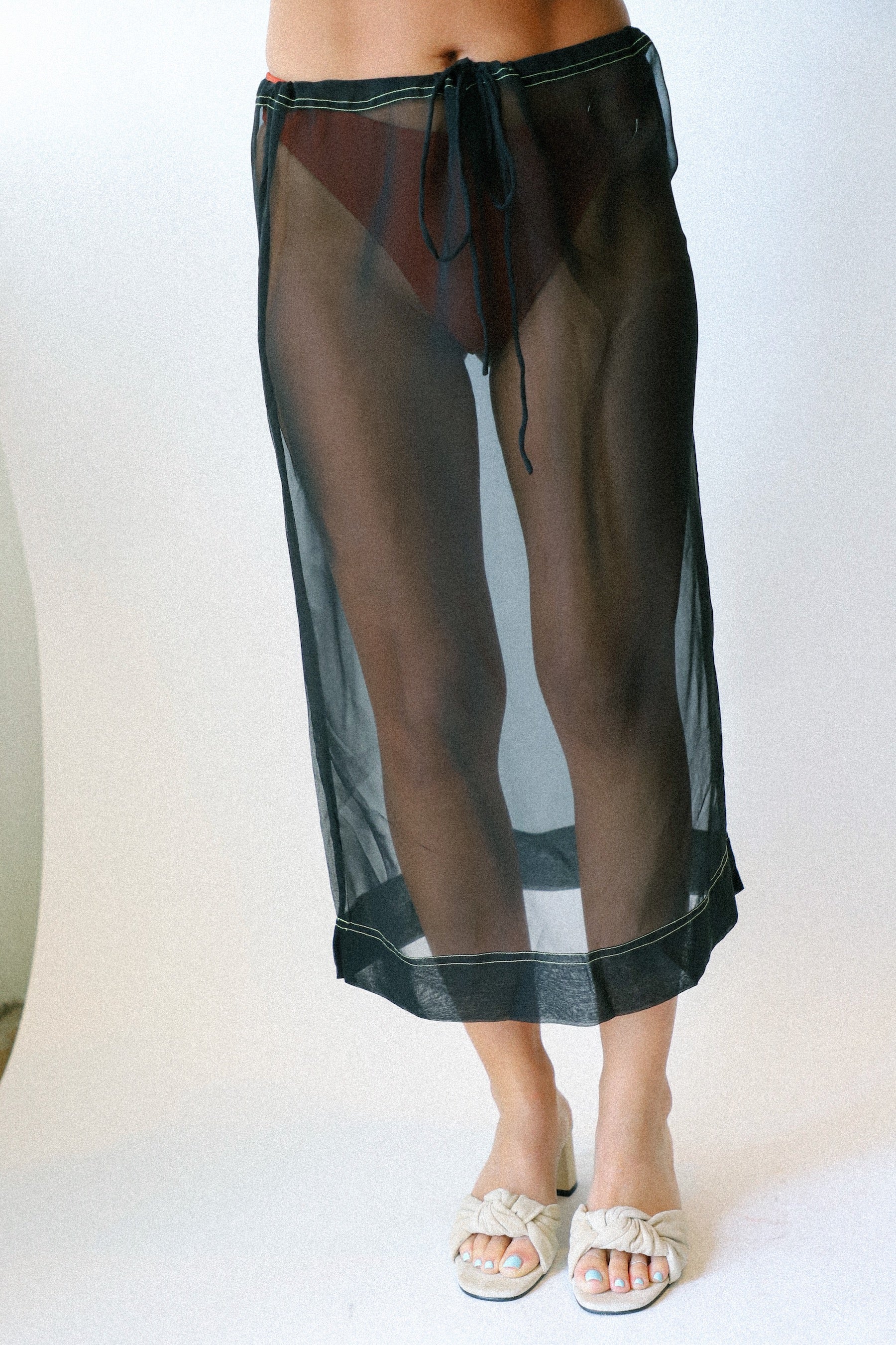 Black Myra Silk Skirt
