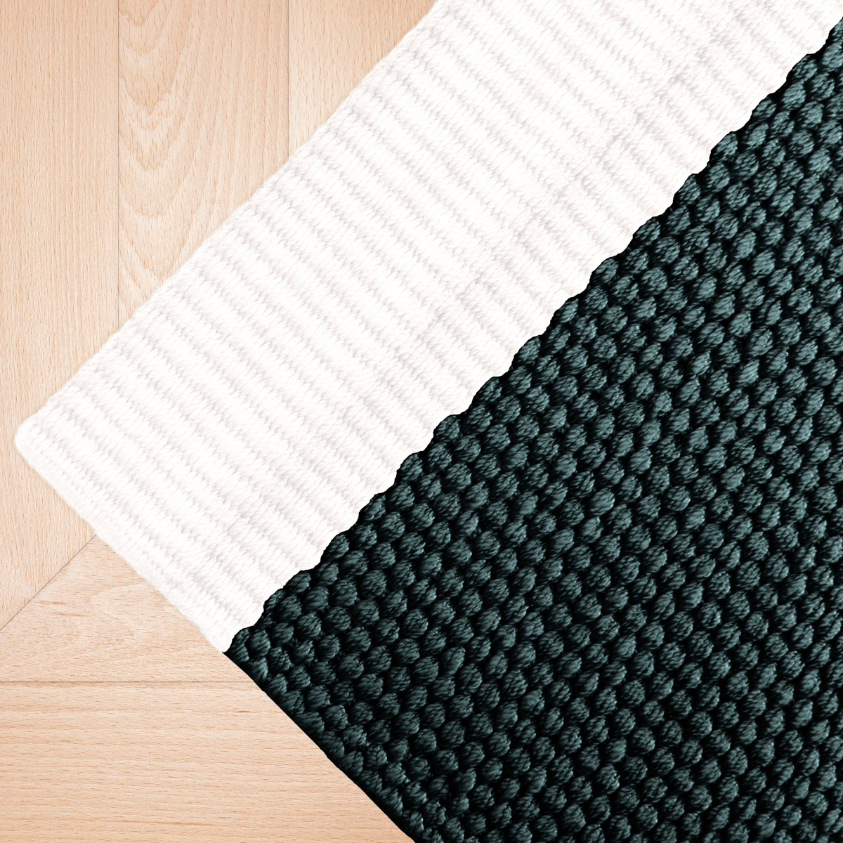 ettitude - Luxe Bamboo 2-Tone Rug - Forest &amp; Natural