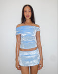 Campbell & Kramer - Olympia Top - Powder Blue Velvet -