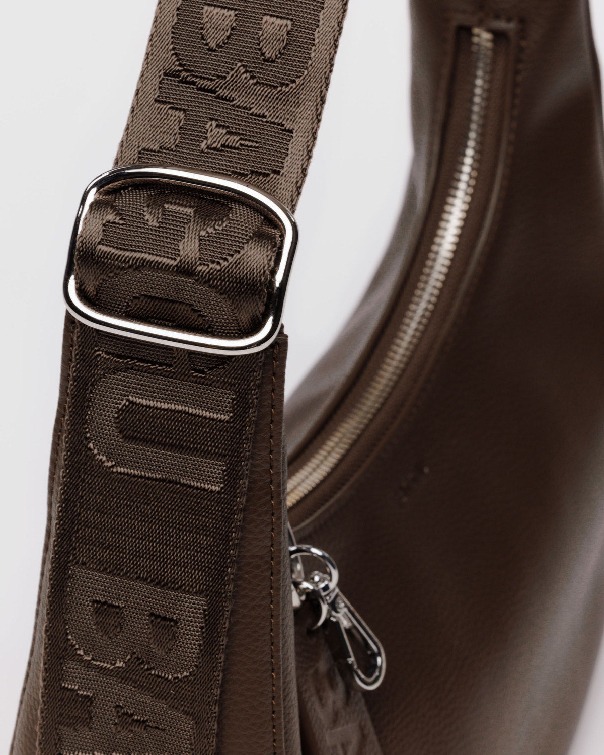 Baggu - Small Recycled Leather Crescent Bag - Brown -