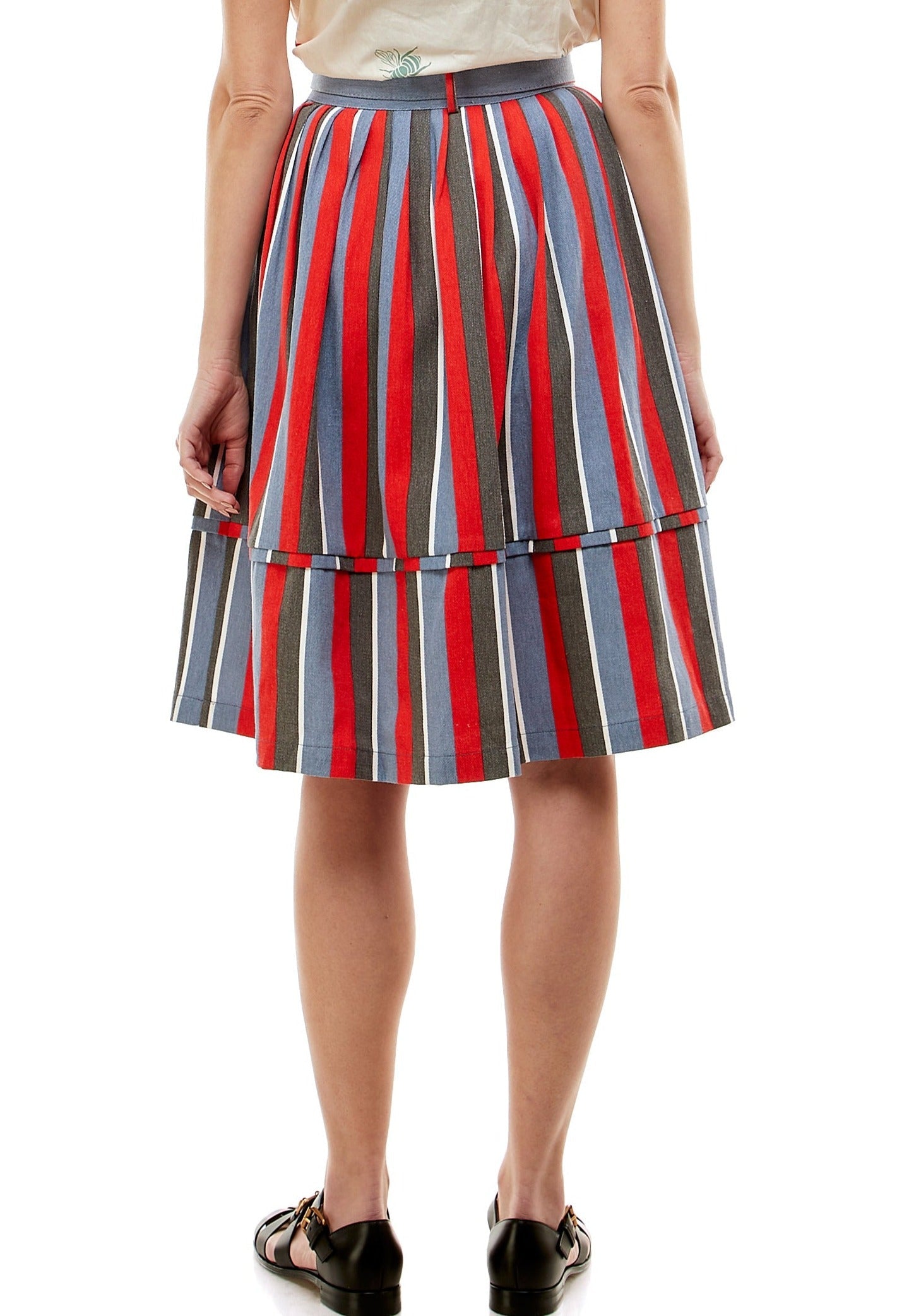 Siri Skirt Endless Stripe in Bittersweet