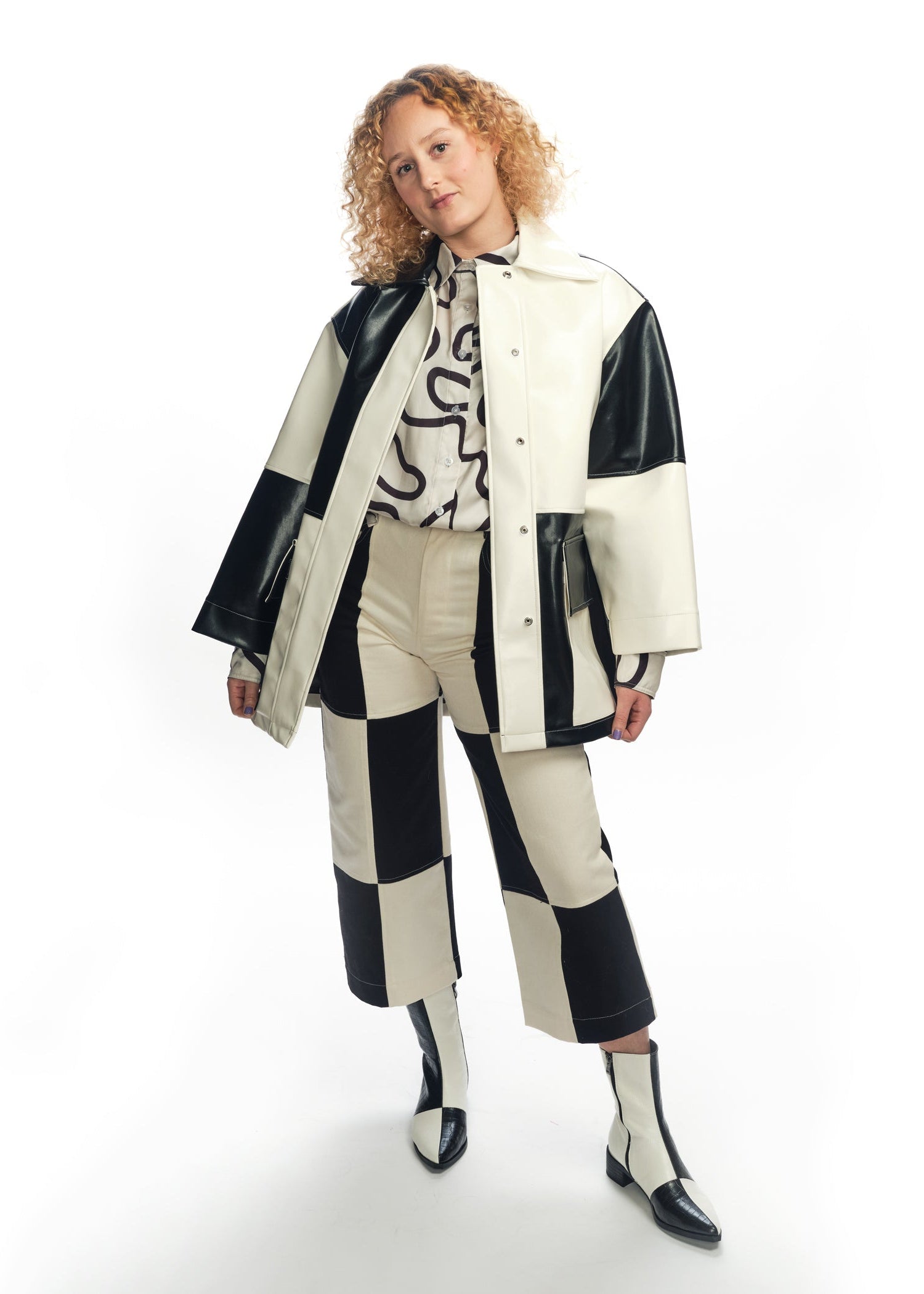Stevie Jacket - Black/Ivory