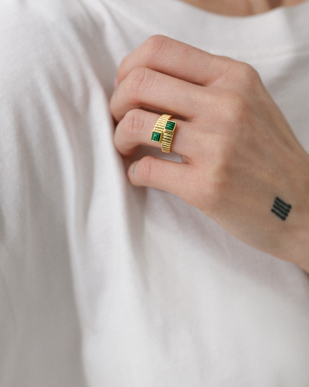 Luv Aj - Malachite Wrap Ring -
