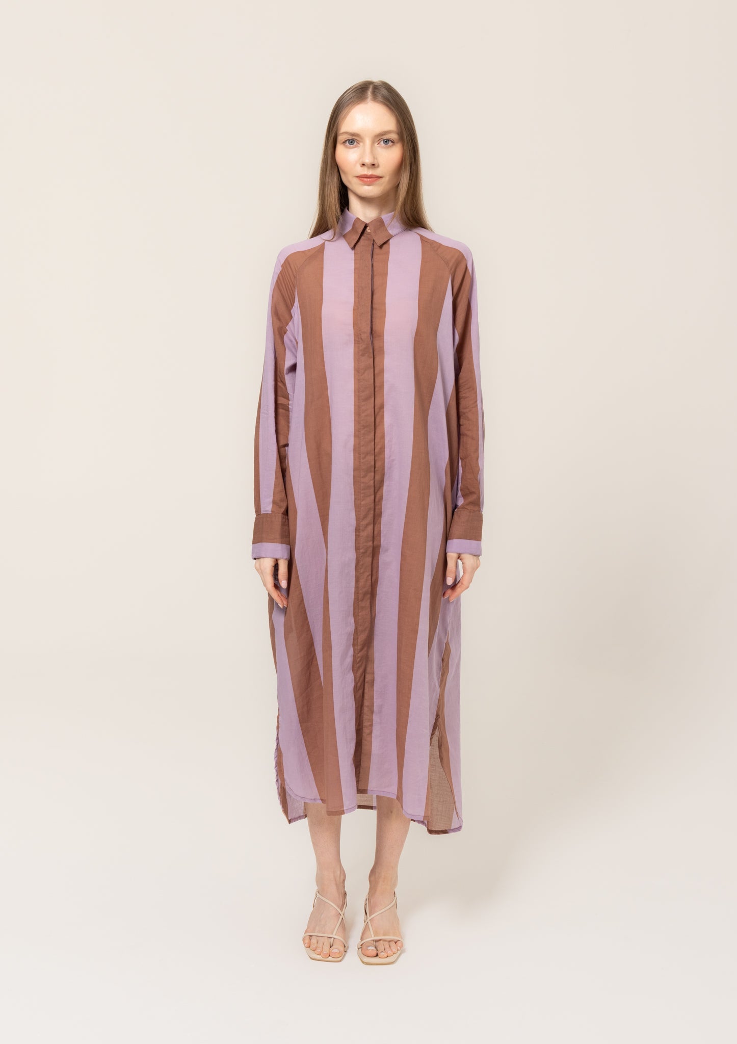 Bel Kazan - Gia Kaftan - Chesnut Stripe - Chestnut Stripe
