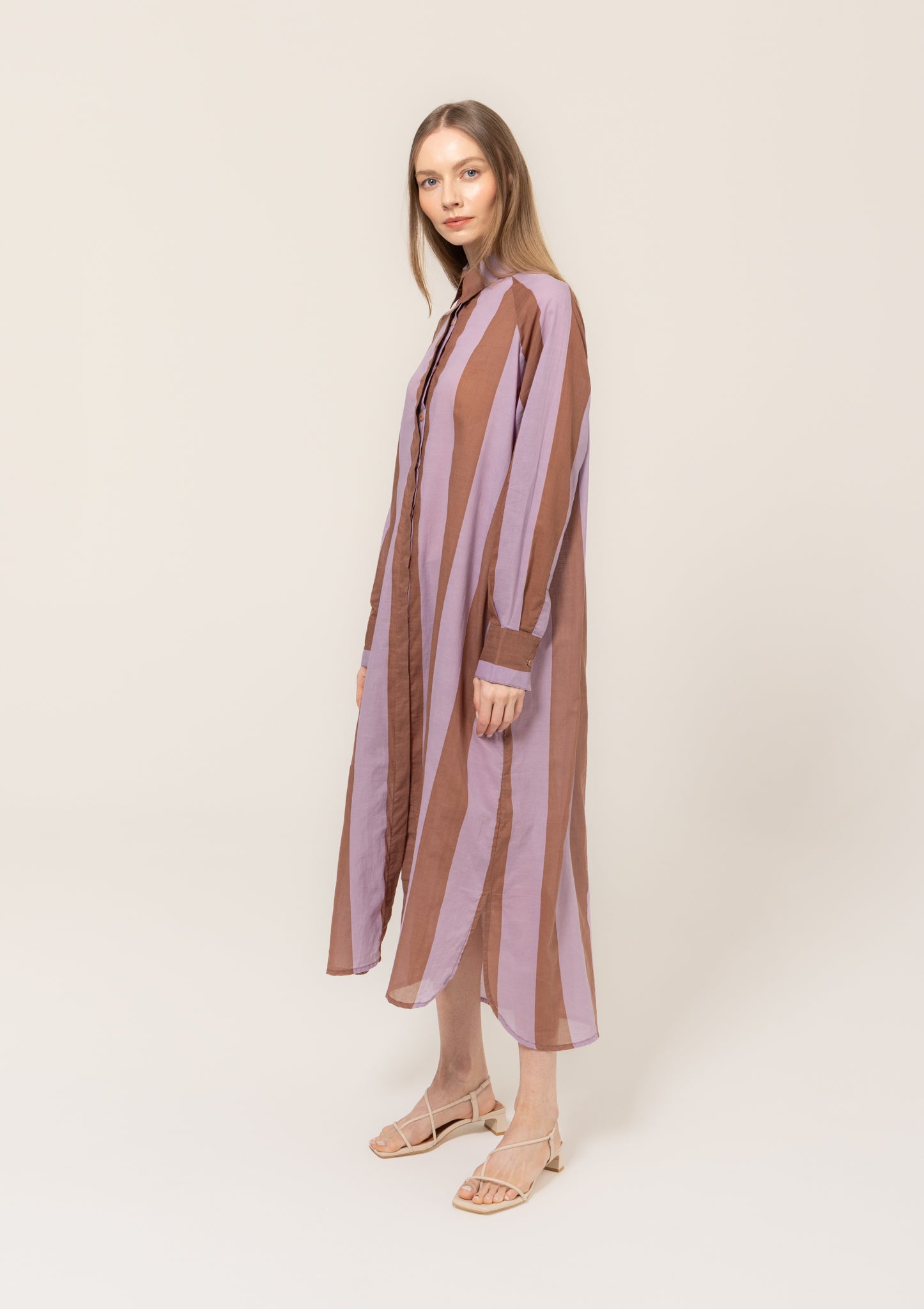 Bel Kazan - Gia Kaftan - Chesnut Stripe -