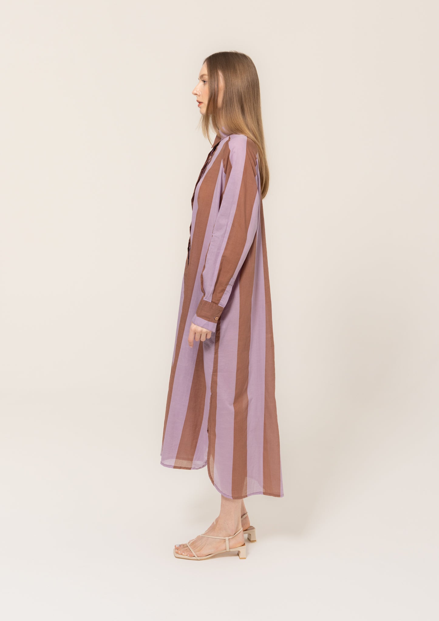 Bel Kazan - Gia Kaftan - Chesnut Stripe -