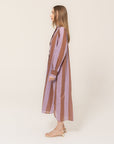 Bel Kazan - Gia Kaftan - Chesnut Stripe -