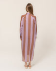 Bel Kazan - Gia Kaftan - Chesnut Stripe -