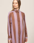 Bel Kazan - Gia Kaftan - Chesnut Stripe -