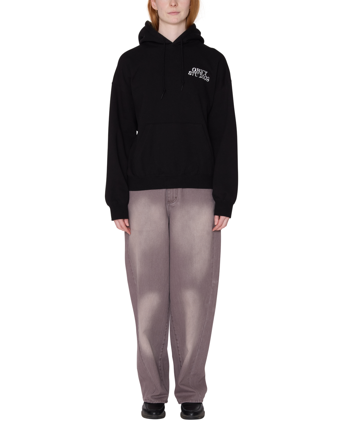 Obey - Studios Baggy Relaxed Hoodie - Black -