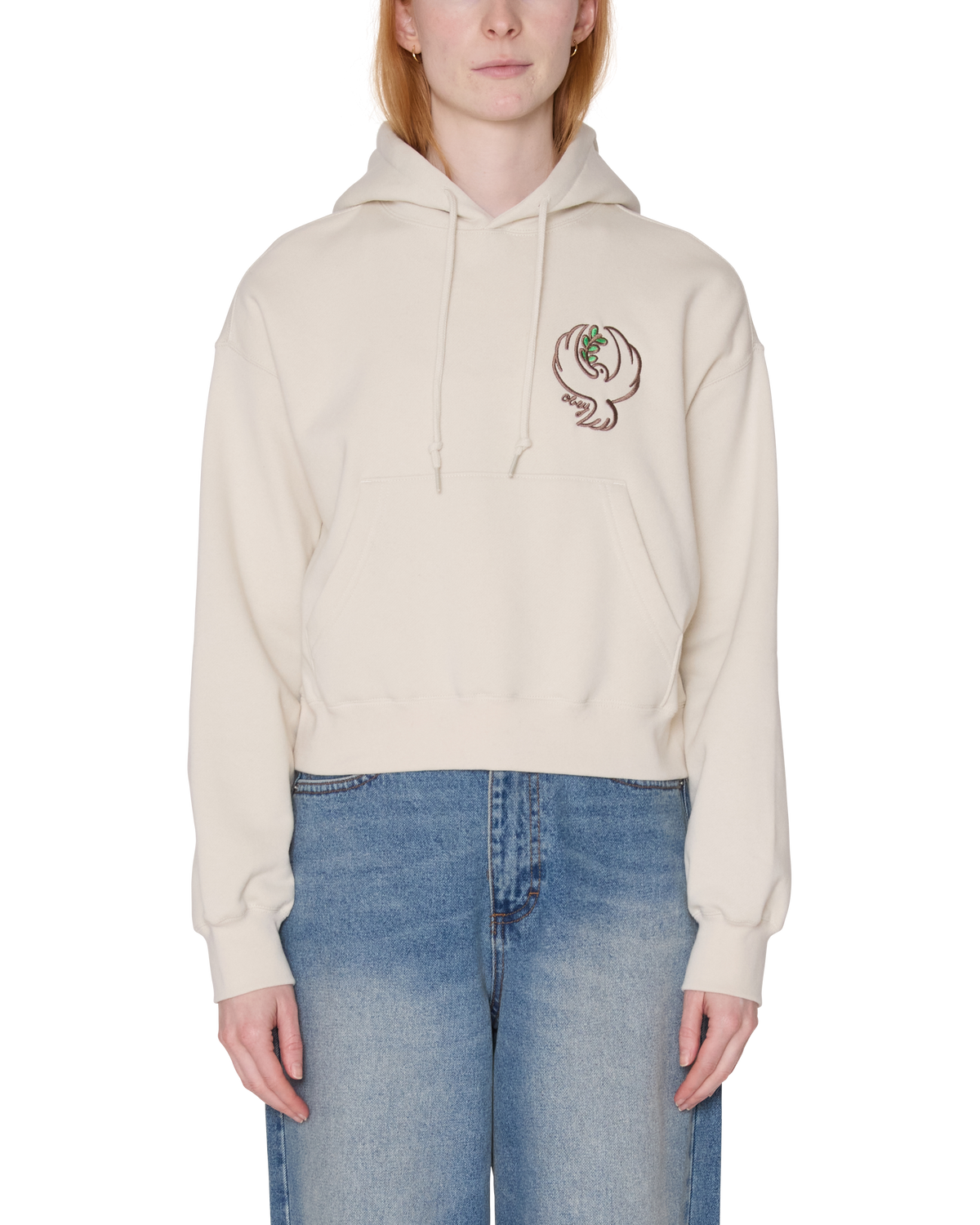 Obey - Dove Cropped Hoodie - Birch -