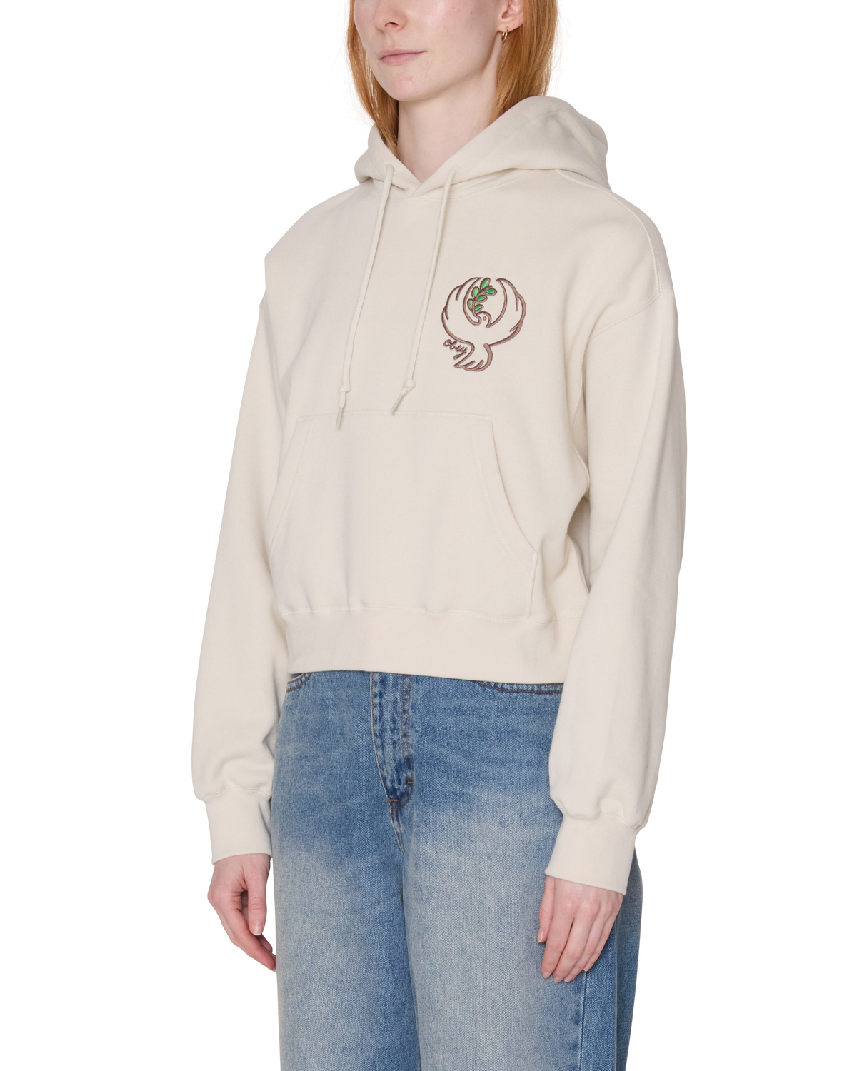 Obey - Dove Cropped Hoodie - Birch -