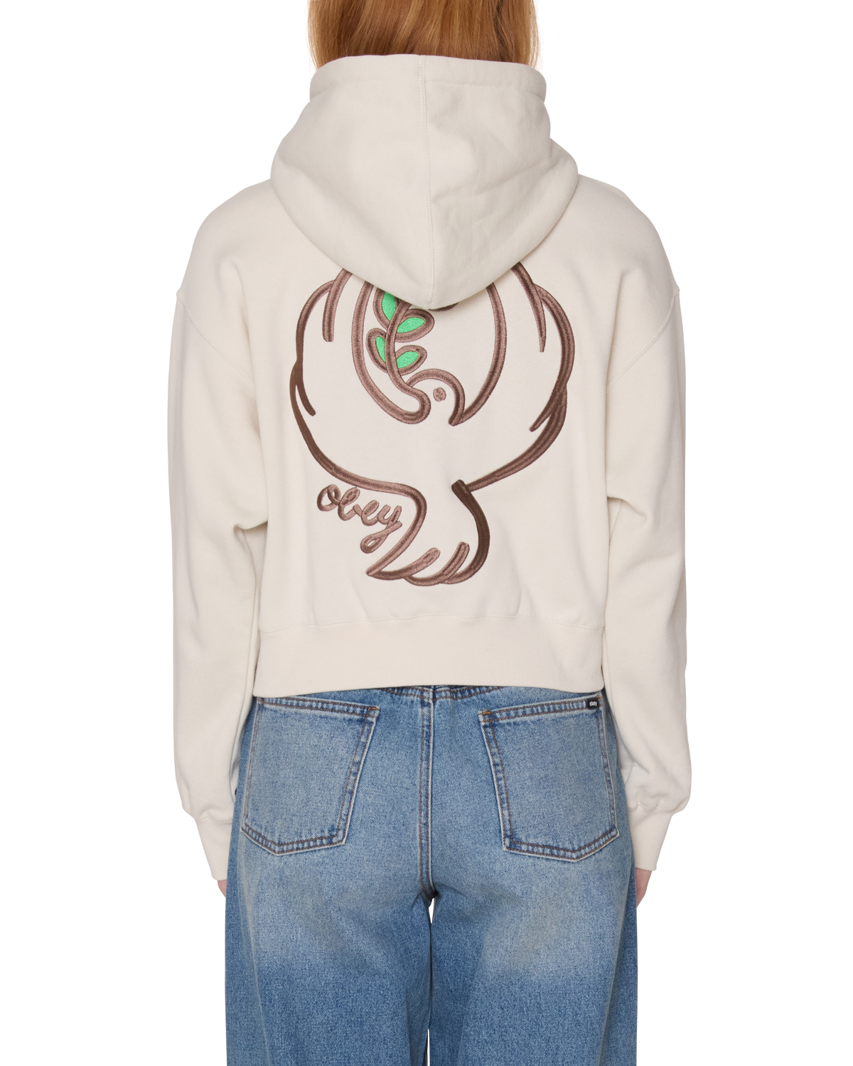 Obey - Dove Cropped Hoodie - Birch -