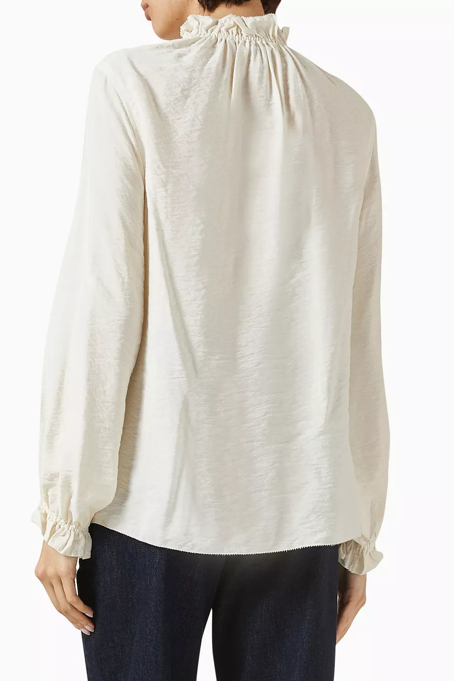 Ruffle High Neck Top