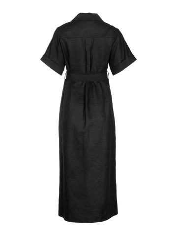 Safari Midi Dress - Black - offe market