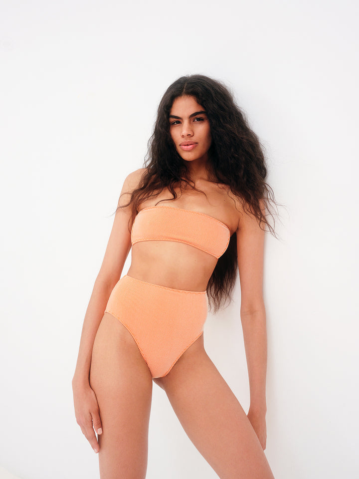 Daria High-Waist Bikini - Orange - offe market