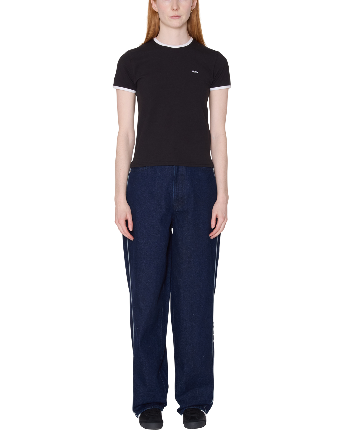 Obey - Duvall Ringer Short Sleeve - Digital Black -