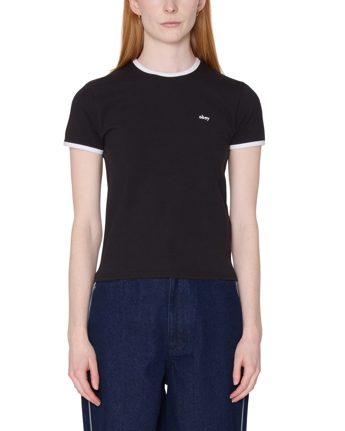 Obey - Duvall Ringer Short Sleeve - Digital Black -
