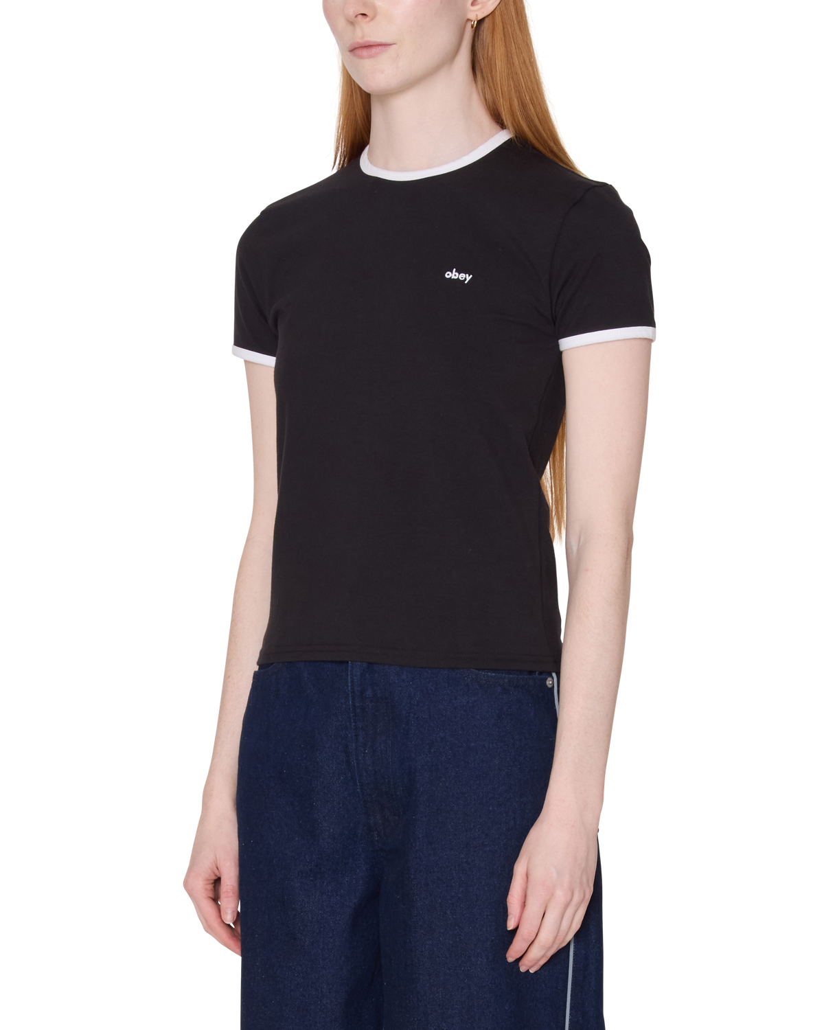 Obey - Duvall Ringer Short Sleeve - Digital Black -