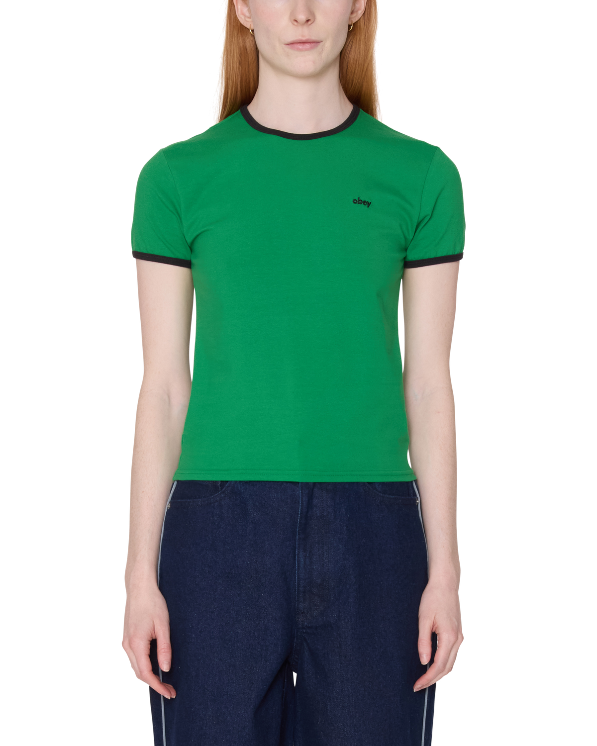 Obey - Duvall Ringer Short Sleeve - Green -