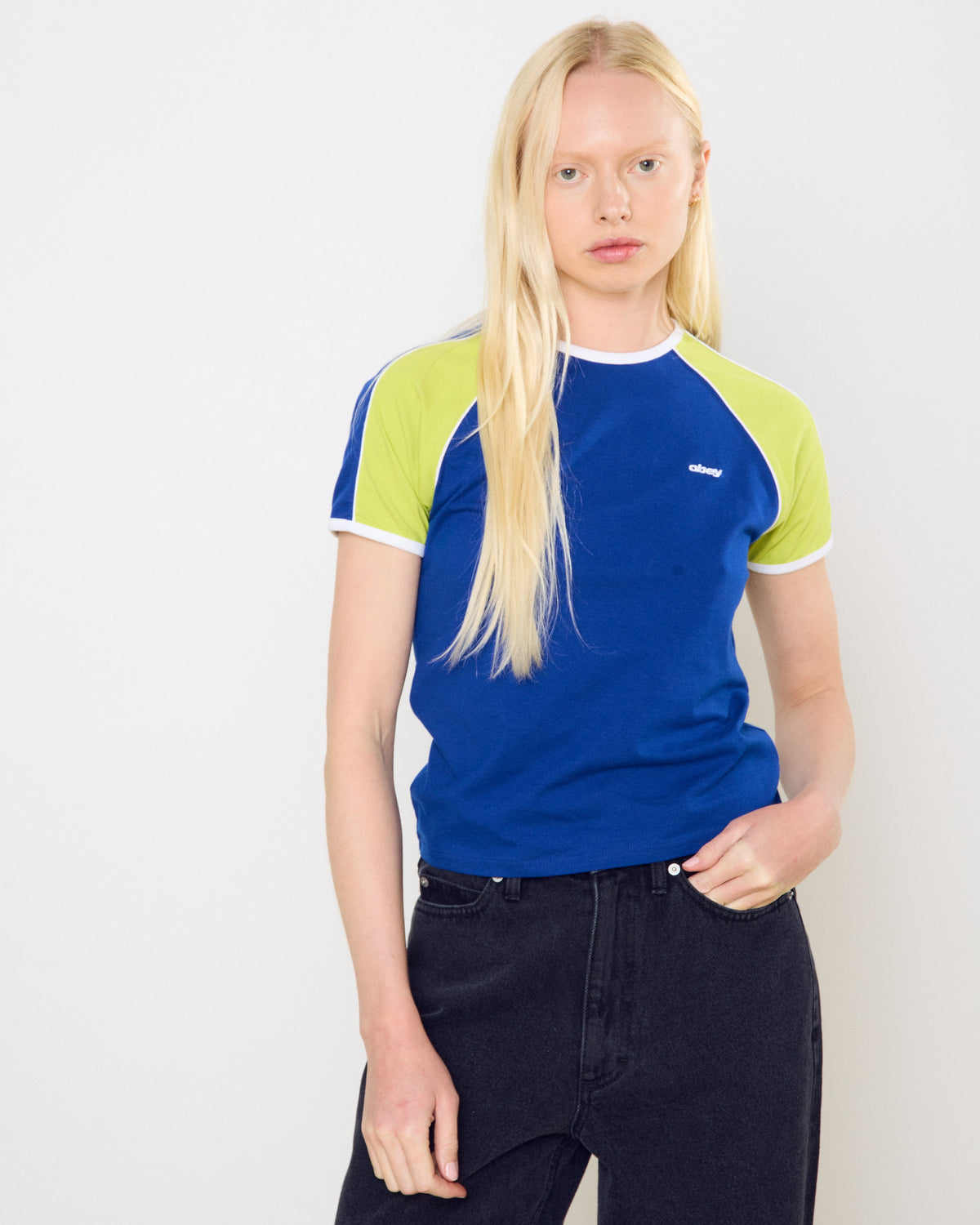 Obey - Replay Raglan Short Sleeve - Blue Multi -