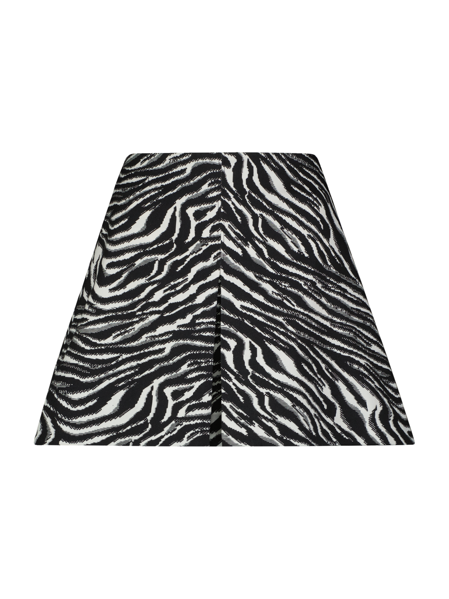Kick Pleat Mini Skirt - Zebra - offe market