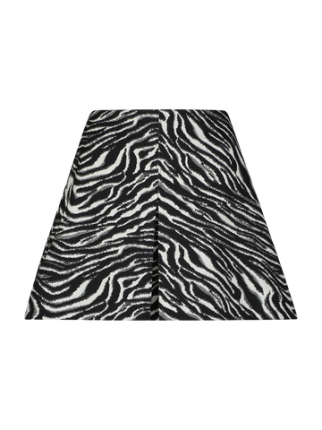 Kick Pleat Mini Skirt - Zebra - offe market