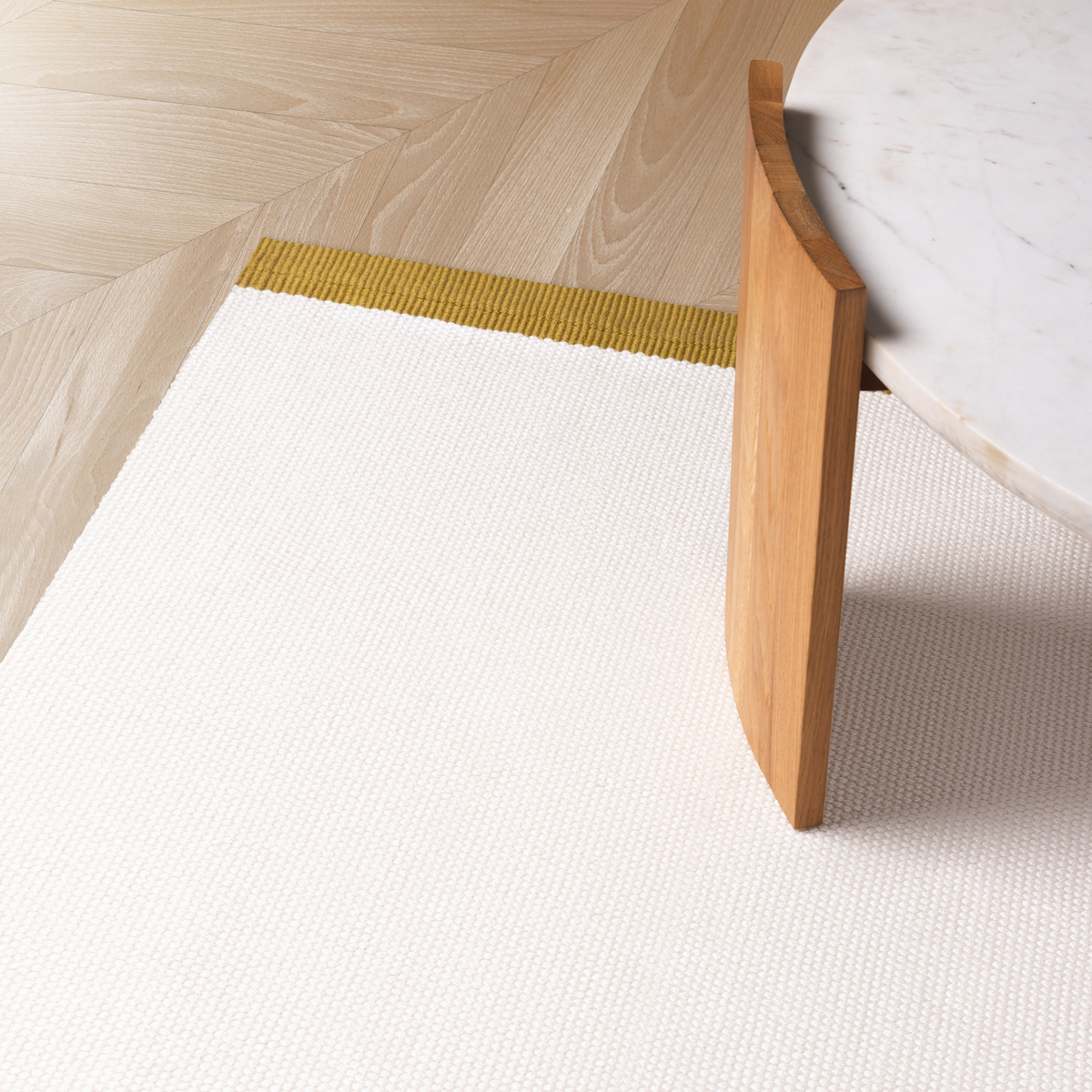 ettitude - Luxe Bamboo 2-Tone Rug - 5x7' Natural &amp; Brass