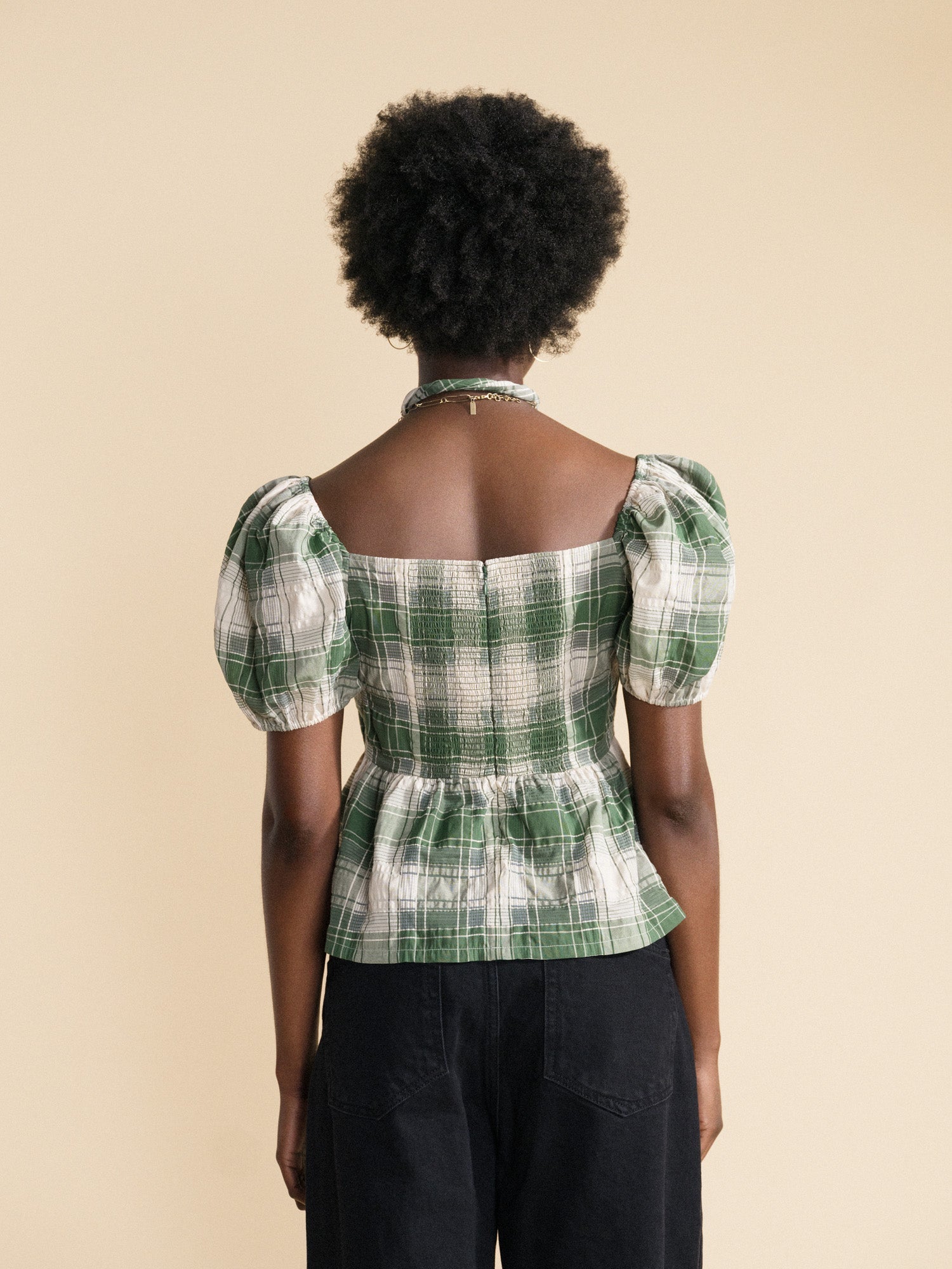 Hansel from Basel - Monet Plaid Top -