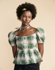 Hansel from Basel - Monet Plaid Top -