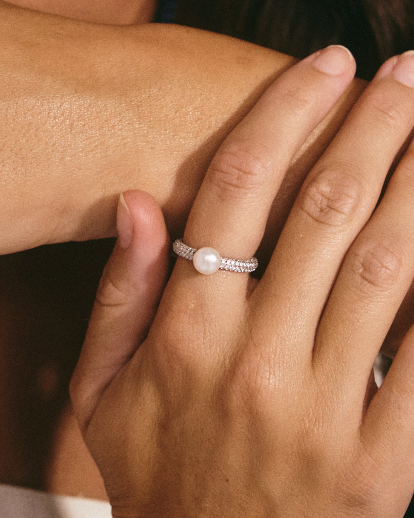Luv Aj - The Pearl Pave Amalfi Ring -