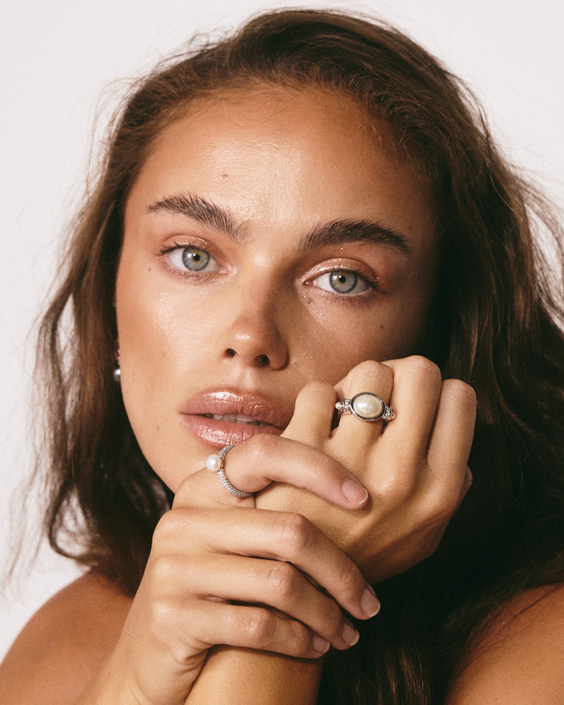 Luv Aj - The Pearl Pave Amalfi Ring -