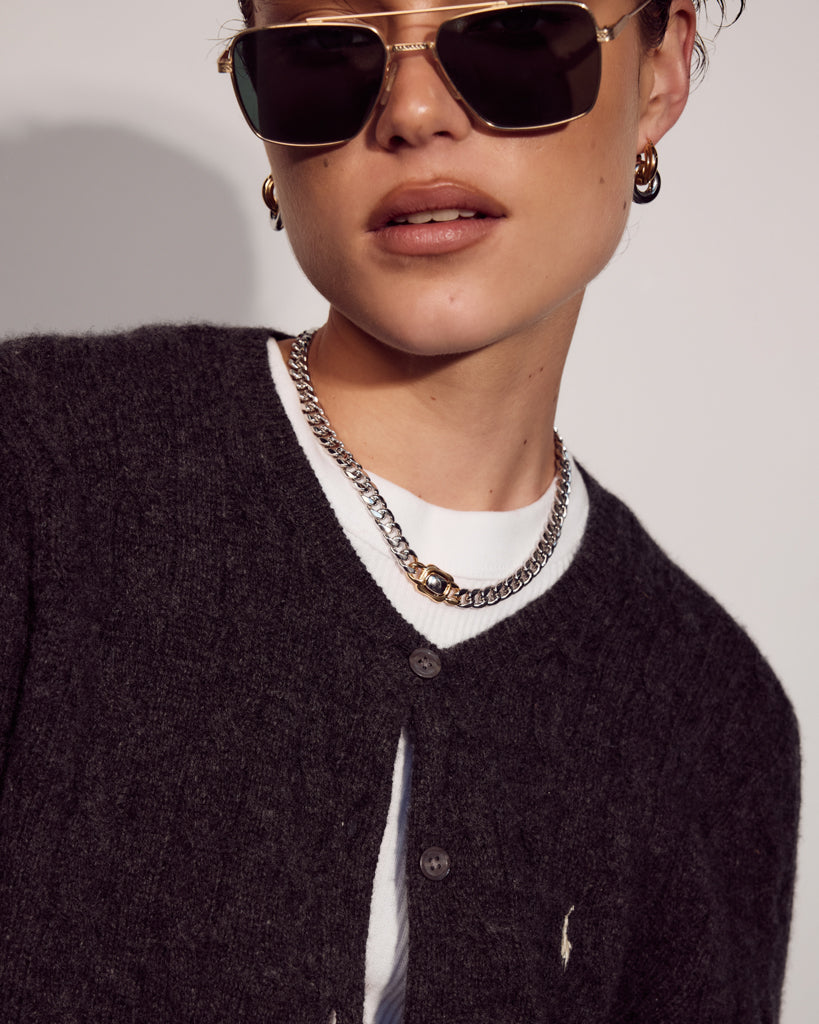 Luv Aj - Kate Bezel Stud Necklace -