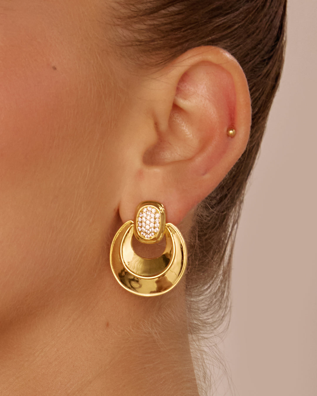 Luv Aj - The Pave Doorknocker Hoops -