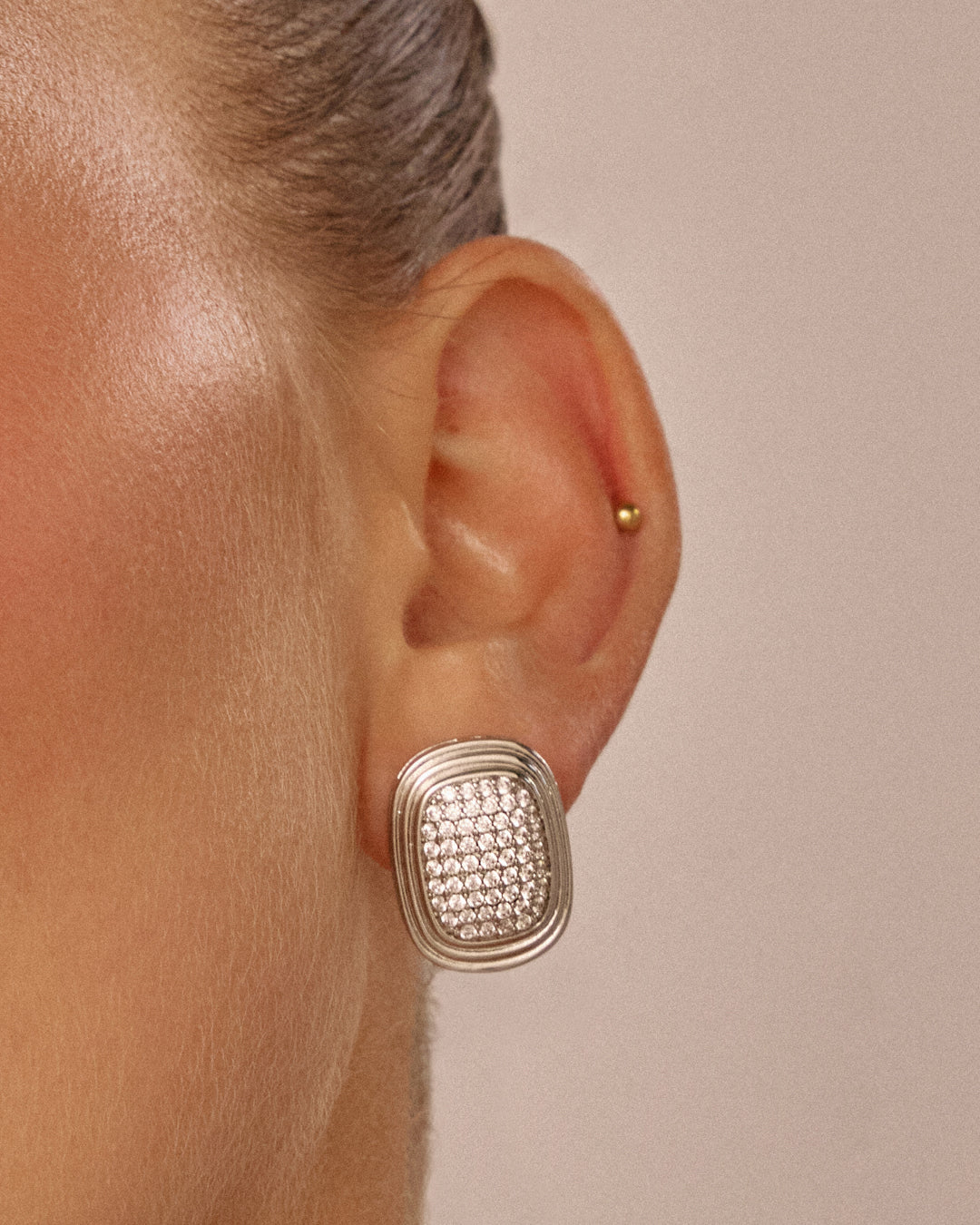 Luv Aj - The Pave Oval Statement Studs -