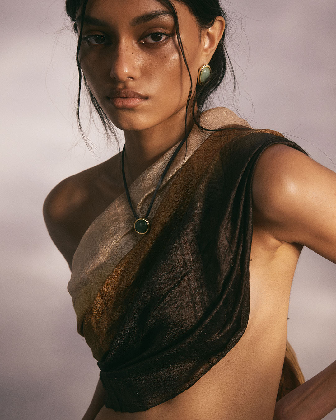 Luv Aj - Sunset Stone Cord Necklace- Green -